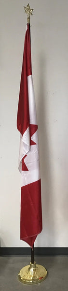 8' Indoor Flagpole Kit, Dark Oak Finish